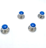 Elegant metal cufflinks with multicolored pearls