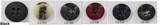 Burgundy plastic buttons for sewing cardigans/jackets/coats with 4 holes. Price for 1 piece
