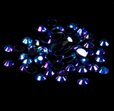 Bright decorative rhinestones of cold fixation. Crystals for clothes, decor, nails.