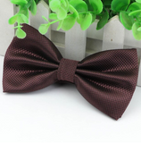 Stylish checkered bow tie with metal clasp
