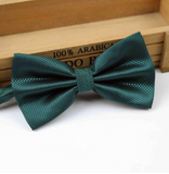 Stylish checkered bow tie with metal clasp