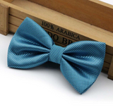 Stylish checkered bow tie with metal clasp