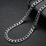 Stainless steel chain necklace, unisex.