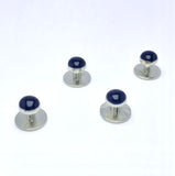 Elegant metal cufflinks with multicolored pearls