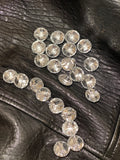 Crystal buttons with a silver base for decorating details of clothing, furniture, textiles. Set 2 pieces