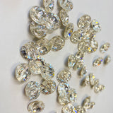 New high-quality Swarovski crystal buttons for decoration of wedding, evening dresses and dance costumes. Set of 2 pieces