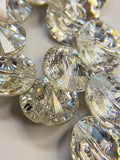 New high-quality Swarovski crystal buttons for decoration of wedding, evening dresses and dance costumes. Set of 2 pieces