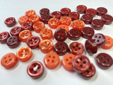 Colored children's buttons for clothes, toys, needlework. Set of 10 pieces