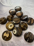 Buttons "cat's eye" with tunnel fastening, buttons for toys, for clothes, for needlework. Price for 4 pieces