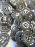 Polyester buttons for decorating textiles, handicrafts and interior items, for doll clothes. Set of 6 pieces