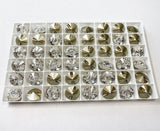 New high-quality Swarovski crystal buttons for decoration of wedding, evening dresses and dance costumes. Set of 2 pieces