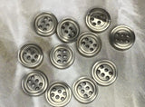 Miniature plastic buttons with 6 holes for men's/women's shirts and blouses (11.5mm). Price for 1 piece