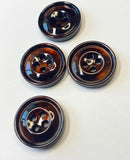 Glossy buttons for sewing on, decorative accessories for a cardigan, jacket, coat, 17/25mm. Set 4 pieces