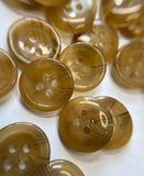 Caramel color buttons for light summer dresses/blouses, children's clothing, 15/20mm. Set of 6 pieces