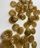 Caramel color buttons for light summer dresses/blouses, children's clothing, 15/20mm. Set of 6 pieces