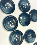Polyester buttons for decorating textiles, handicrafts and interior items, for doll clothes. Set of 6 pieces