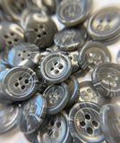 Polyester buttons for decorating textiles, handicrafts and interior items, for doll clothes. Set of 6 pieces