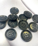 Sew-on buttons with 4 holes are ideal for sewing a jacket, shirt, trousers, blouse. Buttons for repairing products, for creative work, needlework, interior decor. Set of 6 pieces