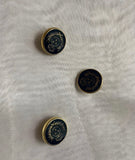 Decorative round buttons on a leg with a textured pattern for sewing and needlework, 20mm. Set 4 pieces