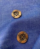 Metallic polyester buttons for trousers, jackets, denim shirts, 23mm. Set 4 pieces