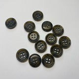 Brown-yellow buttons for sewing clothes, jumpers, jackets, cardigans, 15/20mm. Set of 6 pieces