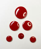 Plastic button of a round, flat shape with a tunnel fastening to the material, buttons for toys, buttons for children, buttons for decor, for clothes. Price for 4 pieces