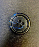 Black and blue buttons with 4 holes for jackets / jackets, trousers, 20mm. Set 4 pieces
