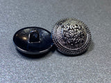 Decorative metal buttons with coat of arms, 15/20mm, for suits, coats, jackets, leather and knitwear.