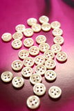 New ivory polyester buttons for sewing clothes, decor, scrapbooking, 9/11mm. Set of 10 pieces