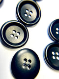 Black natural corozo buttons 15/20mm for suits, coats, jackets, sweaters. Set 4 pieces
