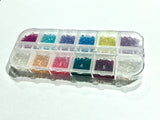 Colored nail rhinestones, 3D. Nail art decorations