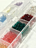Colored nail rhinestones, 3D. Nail art decorations