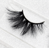 Natural long false eyelashes - ribbons for evening make-up/performance