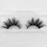 Natural long false eyelashes - ribbons for evening make-up/performance