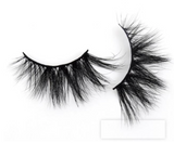 Natural long false eyelashes - ribbons for evening make-up/performance