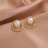 Elegant faux pearl earrings for women