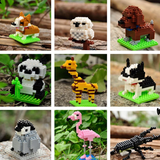 Children's 3D micro constructor, mini building blocks, 3D animal model