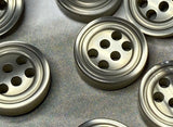 Miniatūras plastmasas pogas ar 6 caurumiem vīriešu/sieviešu krekliem un blūzēm (9mm). Cena par 1 gab