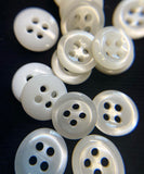 New elegant polyester pearl buttons for blouses/shirts 11mm. Set 8 pieces