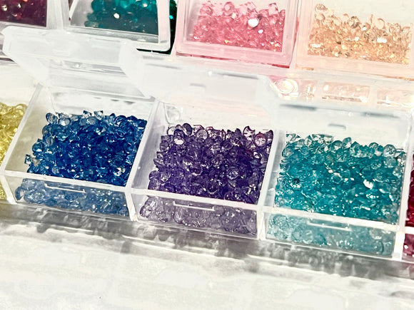 Цветные стразы для ногтей, кристаллы 3D. Украшения для ногтей